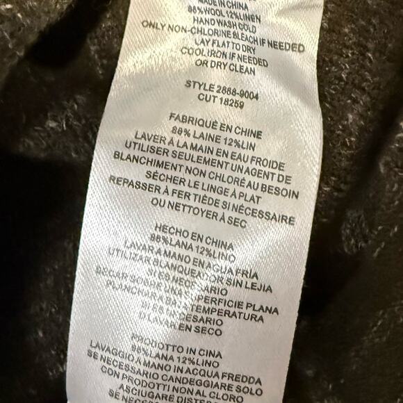 Current Olive Knit Cold Shoulder Wool Sweater Size XS - Picture 7 of 7